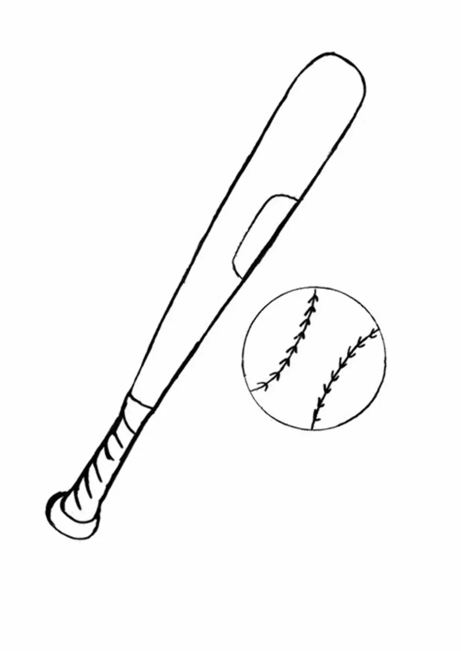 Бейсбольная бита рисунок карандашом