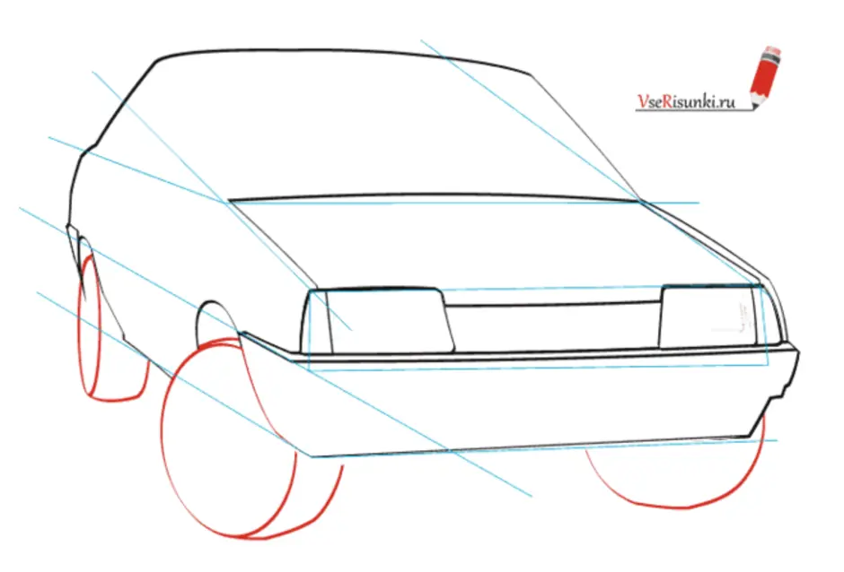 9 карандашом для срисовки. ВАЗ 2109 контур машины. ВАЗ 2109 карандашом спереди. ВАЗ 2109 перед рисунок. Рисунок машины ВАЗ 2109.
