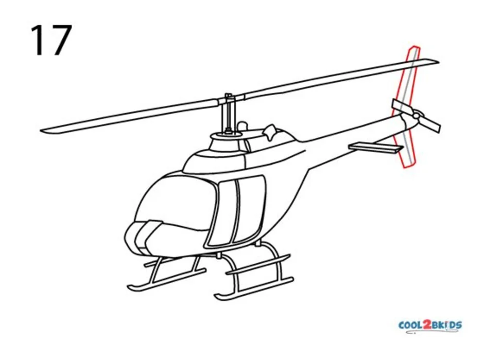 Как нарисовать вертолет легко