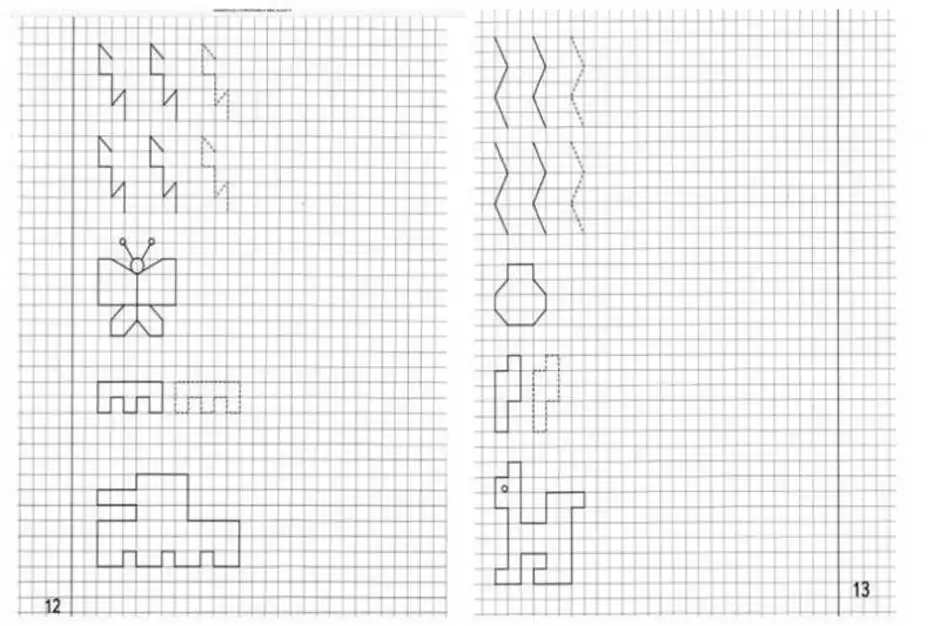 Рисуем по клеточкам узоры для дошкольников
