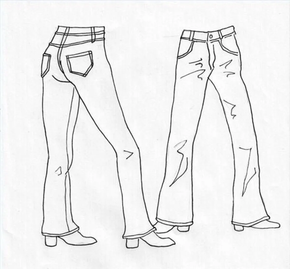 Карман джинсов рисунок. Брюки для срисовывания. Рисунок джинс. Рисунки на джинсах. Рисование брюк.