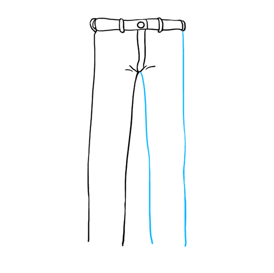 Как нарисовать джинсы поэтапно