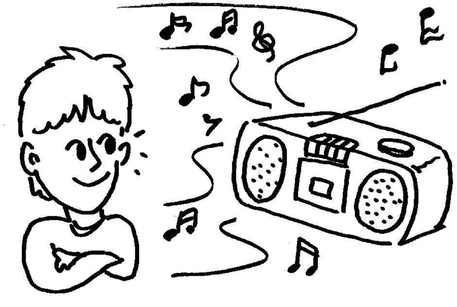 Слушать сайт звук. Радио картинка раскраска. Шум раскраска для детей. Музыкальные рисунки. Слушание музыки рисунок.