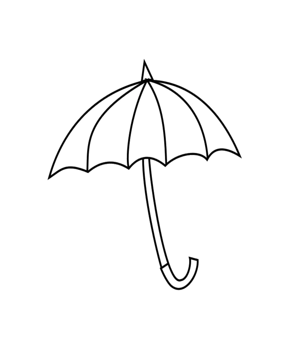Распечатать зонтик. Зонт раскраска. Зонт раскраска для детей. Зонтик трафарет. Рисование зонтик.