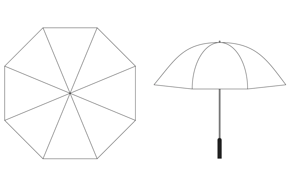 Чертеж зонта. Зонтик. Макет зонта. Зонтик для вырезания. Зонт схематично.
