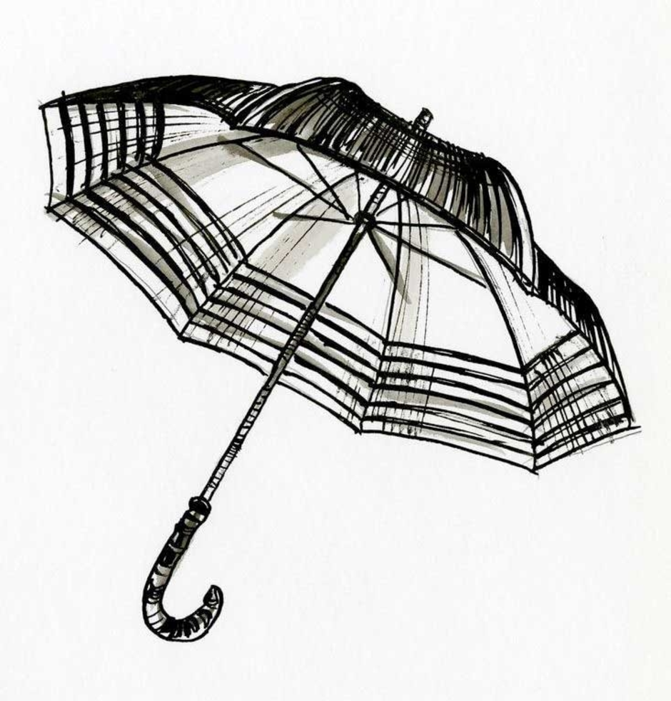 График зонтик. Зонтик. Зонт карандашом. Рисование зонтик.