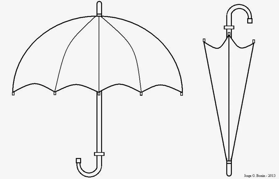 Как легко нарисовать зонт