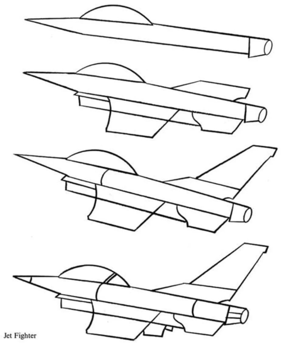 Как рисовать истребитель