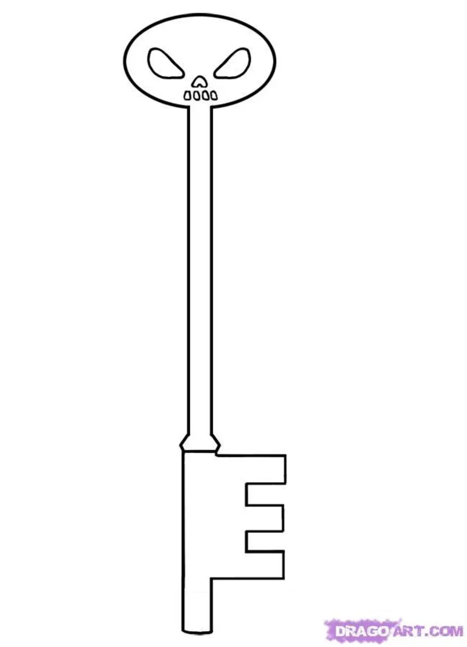 Как легко нарисовать ключ