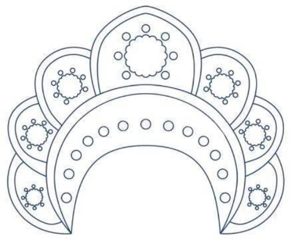 Кокошник шаблон для вырезания распечатать. Кокошники русские народные шаблон. Кокошник трафарет. Кокошник эскиз. Кокошник рисунок.