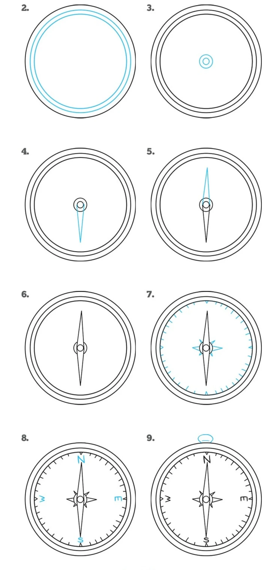 Как нарисовать компас. Нарисовать компас. Нарисовать компас карандашом. Компас рисунок пошагово.