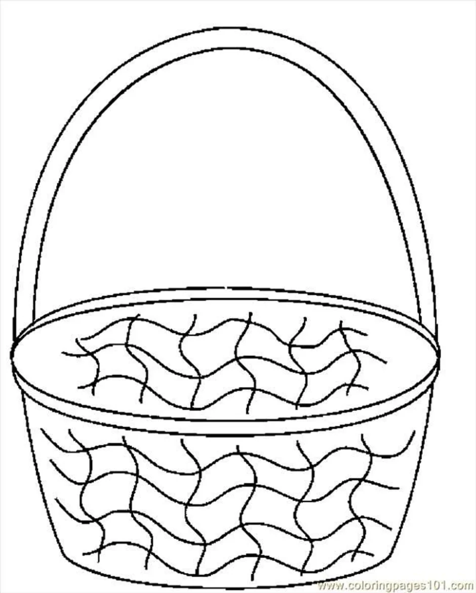 Корзина картинка раскраска