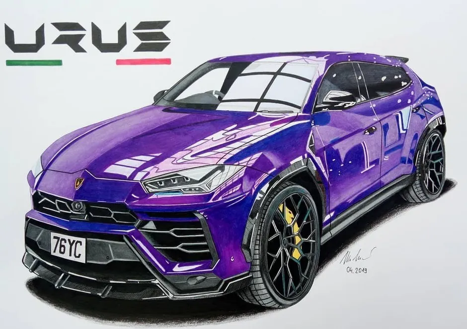 Как нарисовать lamborghini urus