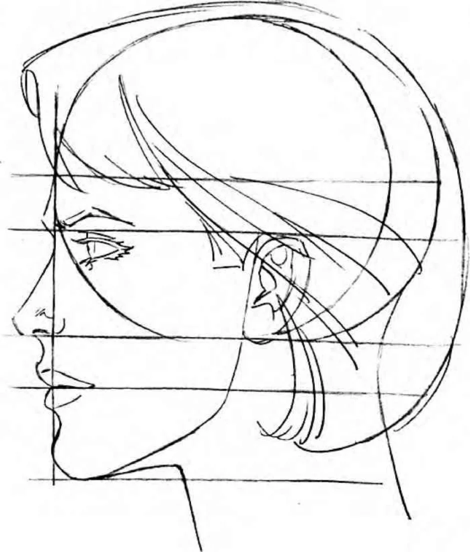 Как рисовать голову человека в профиль