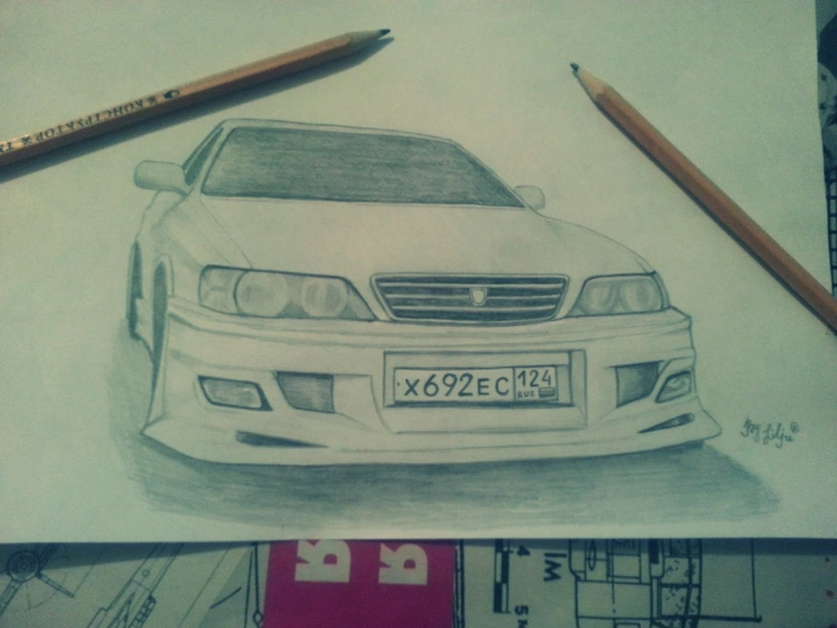 Как нарисовать toyota mark 2