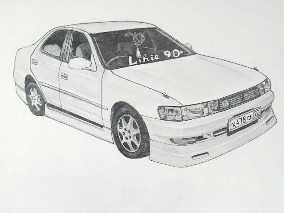 Как нарисовать toyota mark 2