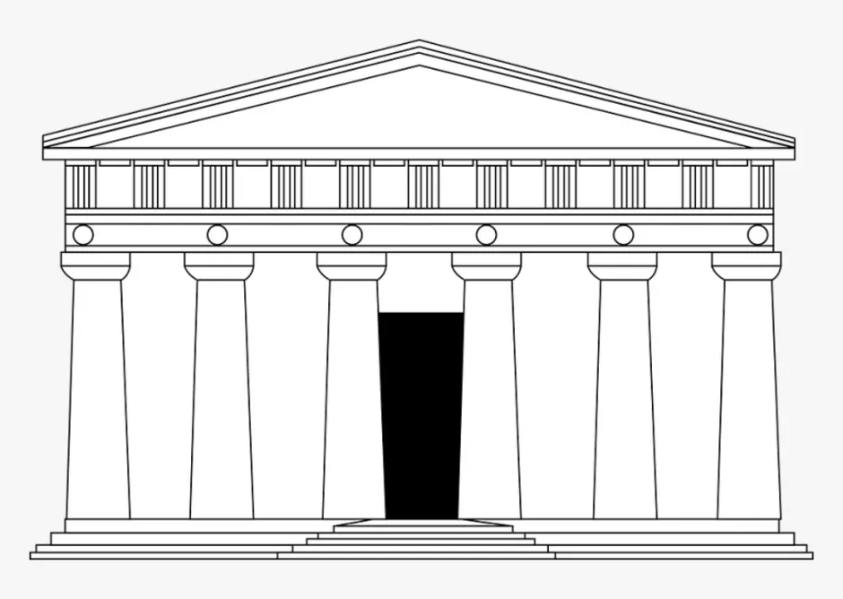 Рисуем греческий храм