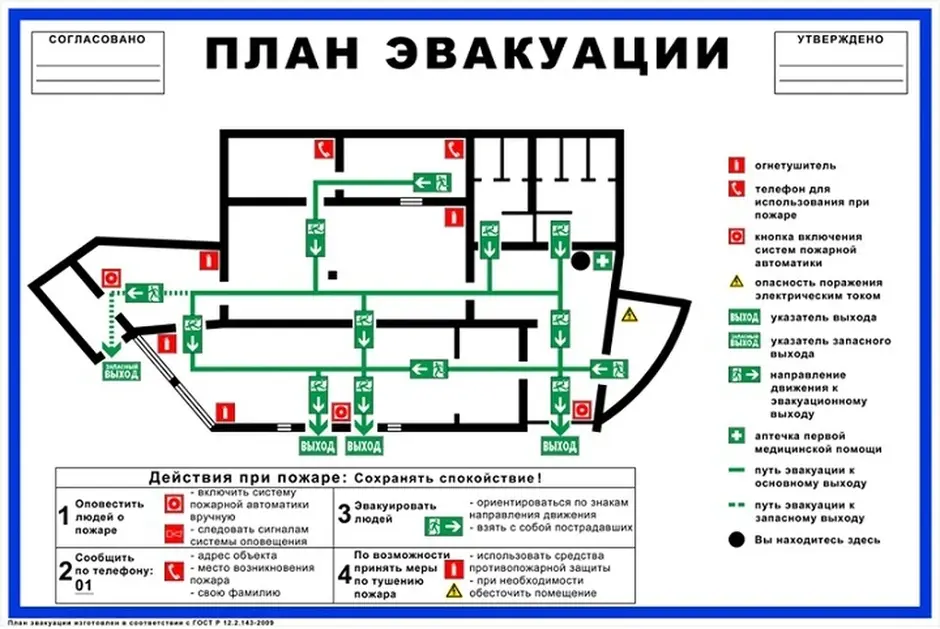 Эвакуационный план требования