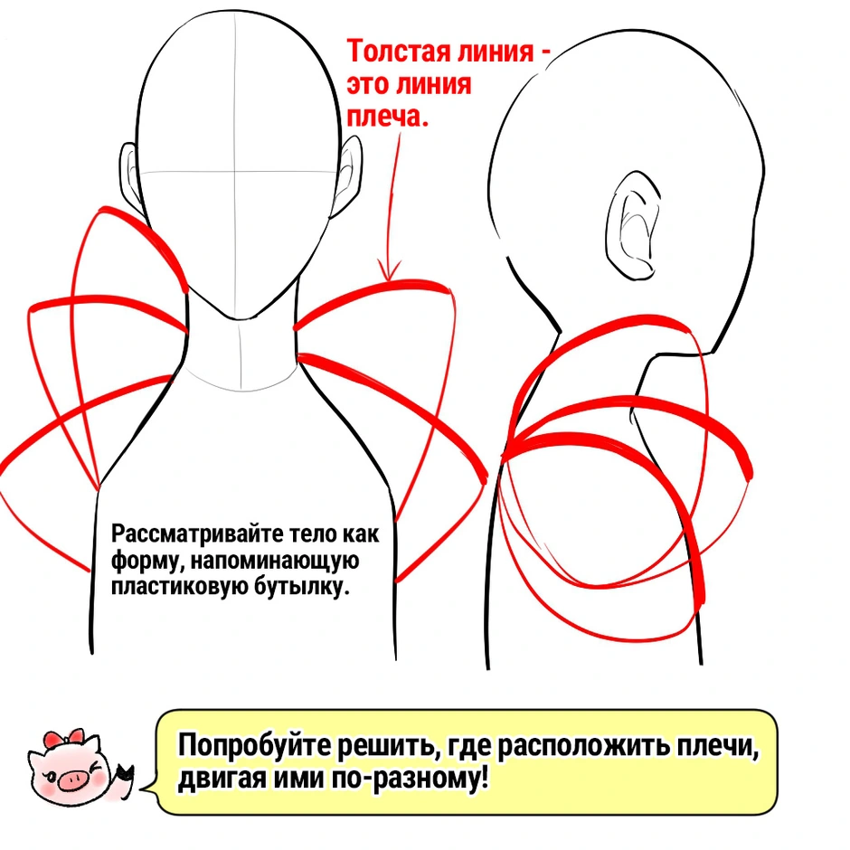 Как Нарисовать Плечи (49 Фото)