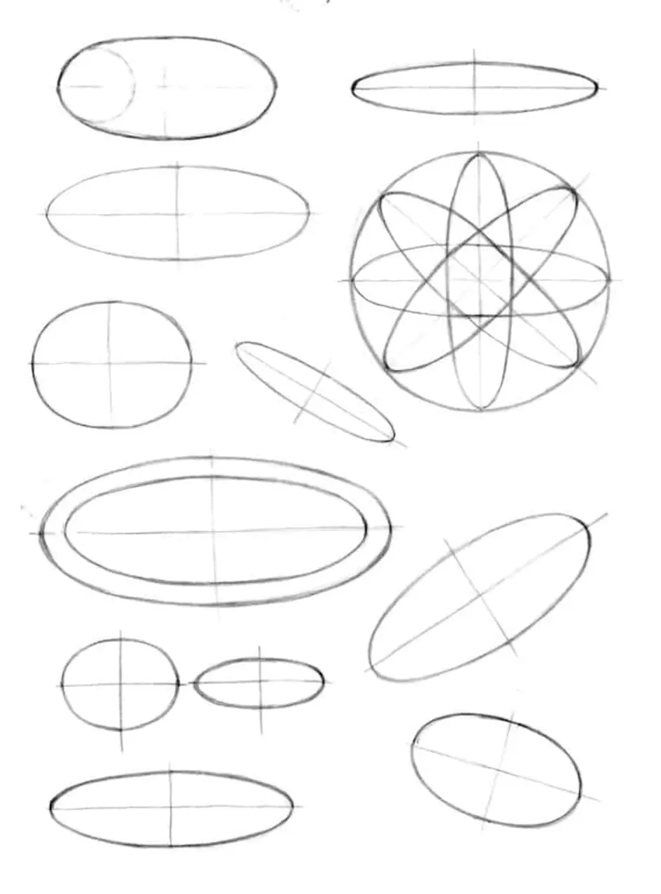 Формы для рисования. Рисование эллипса в перспективе. Рисование овалов. Овал рисунок. Рисование овалов в перспективе.