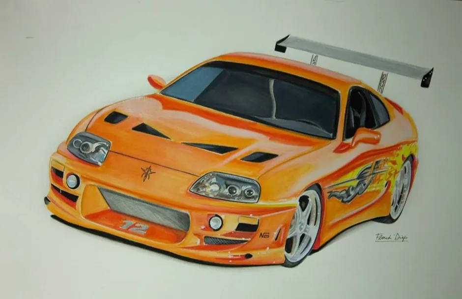 Рисовать toyota supra