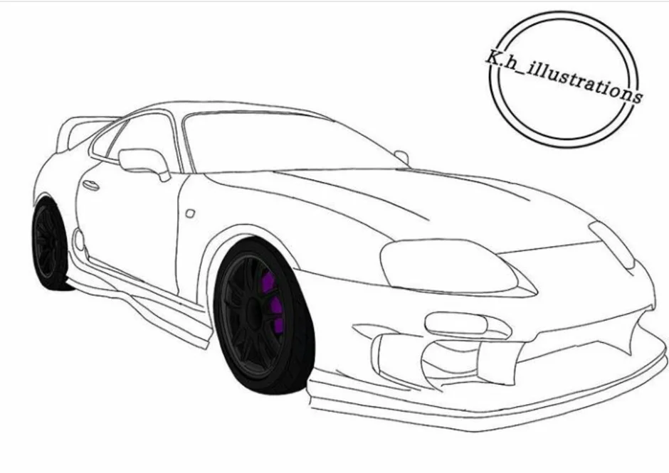 Рисовать toyota supra