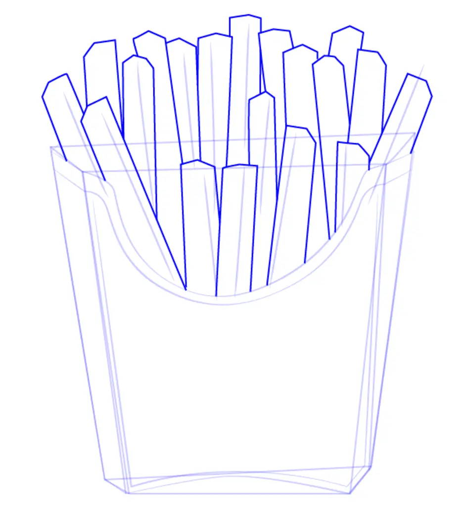 Как красиво нарисовать картошку фри