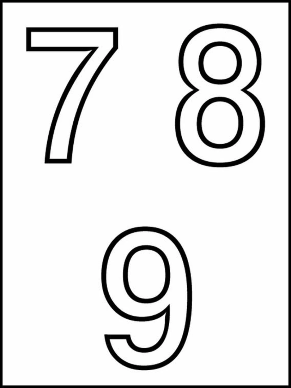 9.8 9. Цифры для раскрашивания. Раскраска цифры. Цифры для распечатки. Контурное изображение цифр.