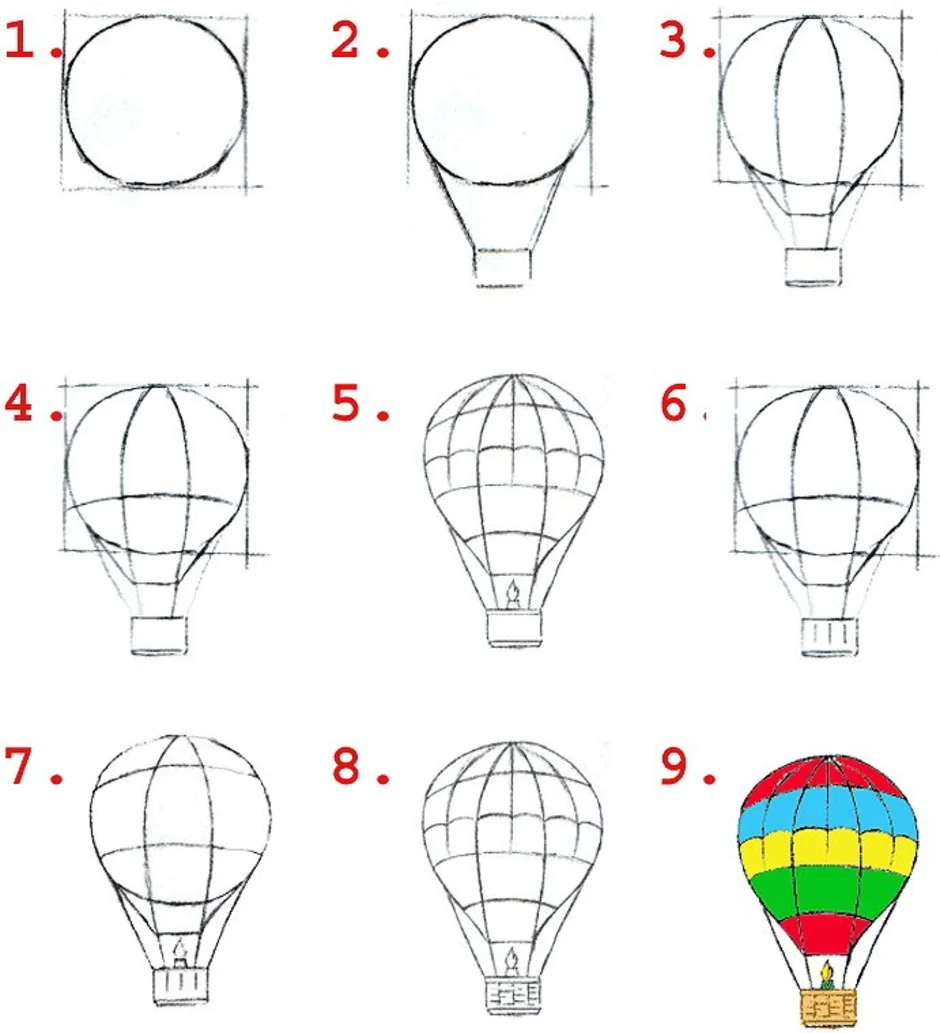 Как нарисовать воздушные шарики легко
