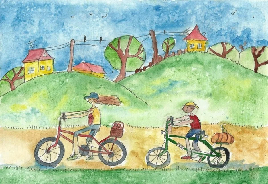 Как я провел весенние каникулы 4 класс. Рисунок на тему лето. Детский рисунок. Рисунок на летнюю тему. Летний рисунок для детей.