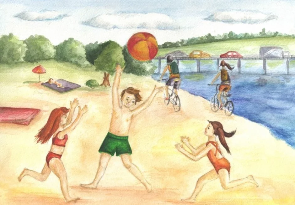 Развлечение 6 класс. Летние рисунки. Рисунок на летнюю тему. Рисунок на тему лето. Летний рисунок для детей.