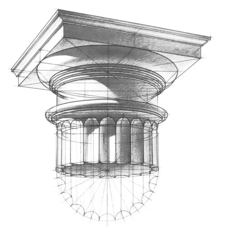 Капитель в архитектуре рисунок