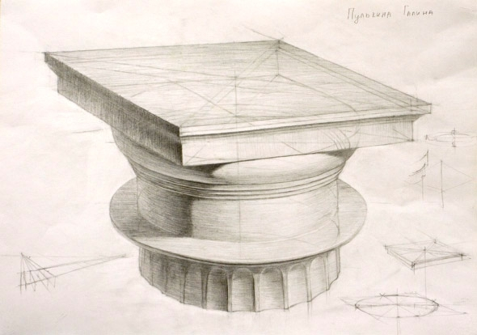 Дорическая капитель рисунок