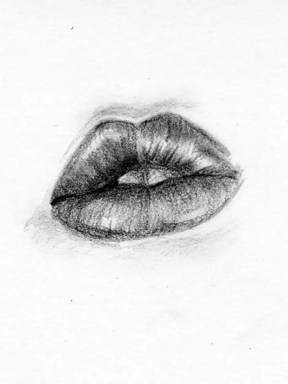 Губы карандашом легко. Губы рисунок. Красивые губы рисунок. Губы простым карандашом. Нарисовать губы.