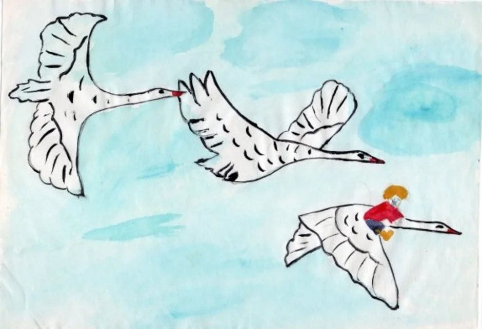 Гуси лебеди рисунок для детей 1 класса. Детские рисунки к сказке гуси лебеди. Рисование сказки гуси лебеди. Гуси лебеди рисование для детей. Рисовние для тедей «гуси-лебеди».