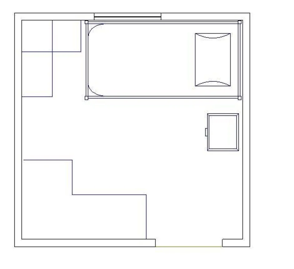 Планировка комнаты сверху чертеж