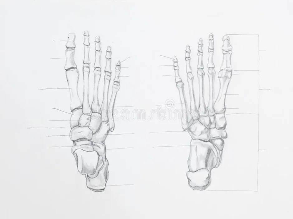 Кости стопы человека рисунок