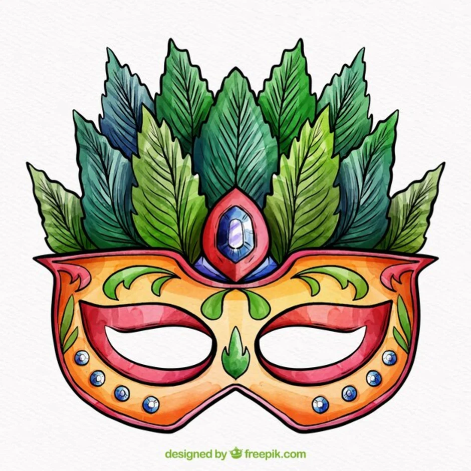 Маска 7 класс. Карнавальная маска. Бразильские карнавальные маски. Маска карандашом. Бразильский карнавал маски.