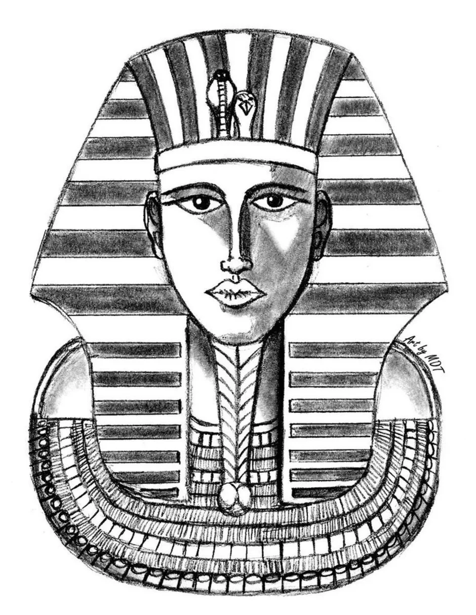 Маска фараона рисунок 5. Фараон Египта Тутанхамон изо 5 класс. Хеопс и Тутанхамон. Маска Тутанхамона для изо. Маска фараона Тутанхамона изо 5.