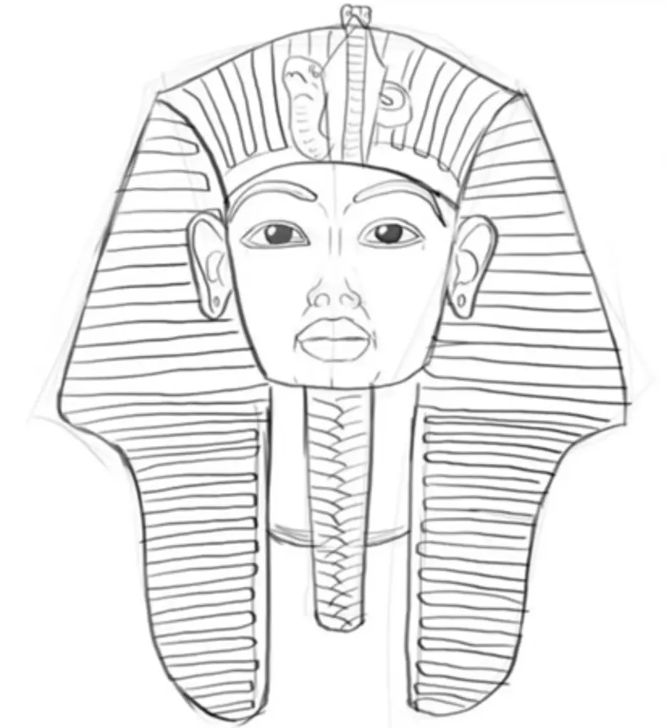 Маска фараона рисунок 5. Маска фараона Тутанхамона изо. Маска фараона Тутанхамона изо 5 класс. Маска фараона Тутанхамона рисунок. Маска Тутанхамона для изо.