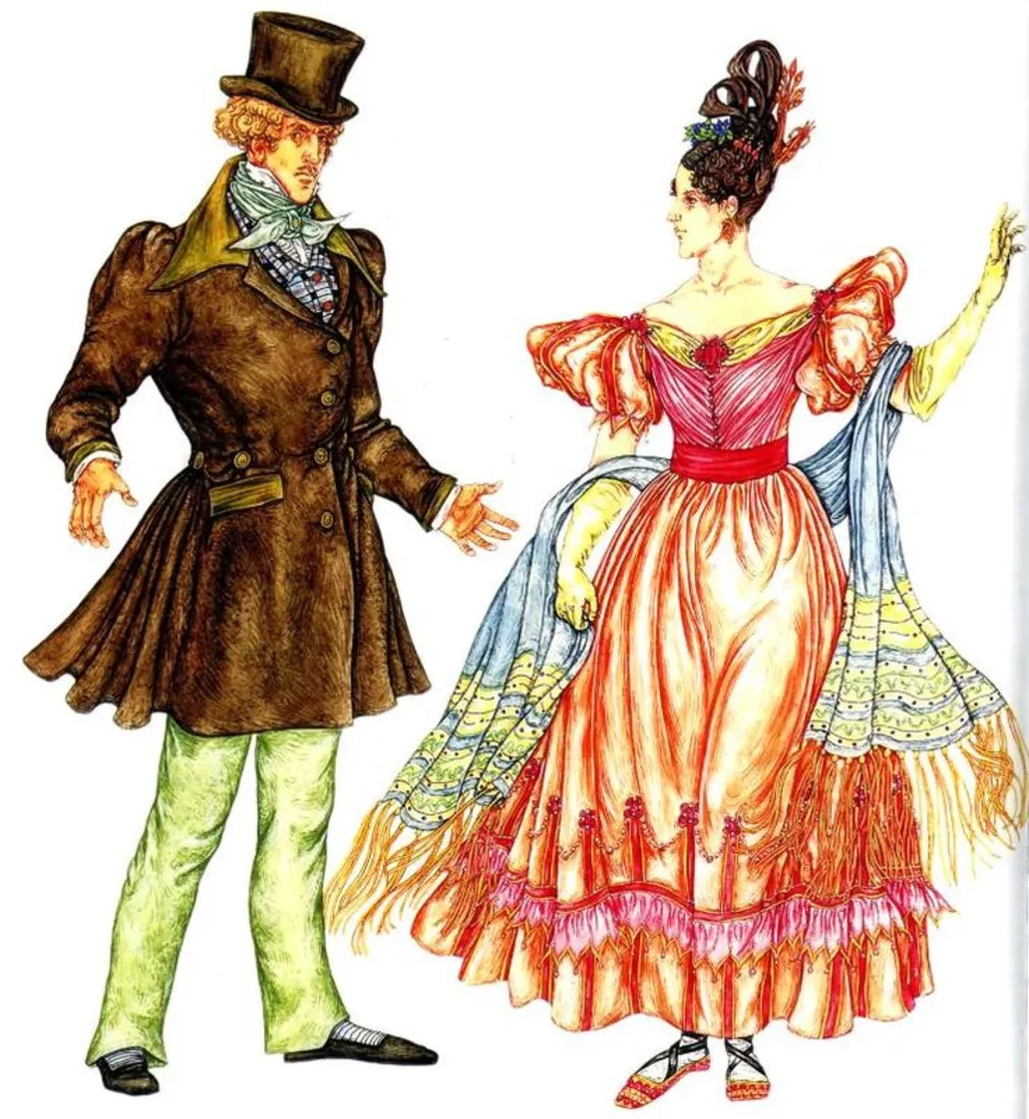 Бальные костюмы 19 века в России