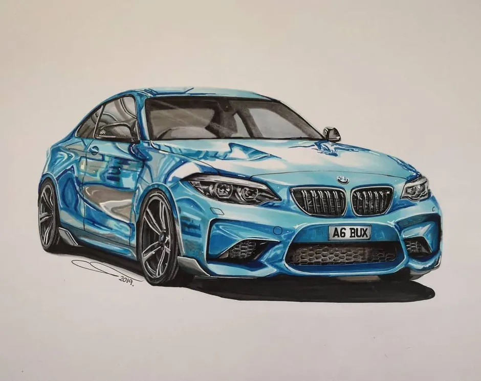 Bmw m8 рисунок