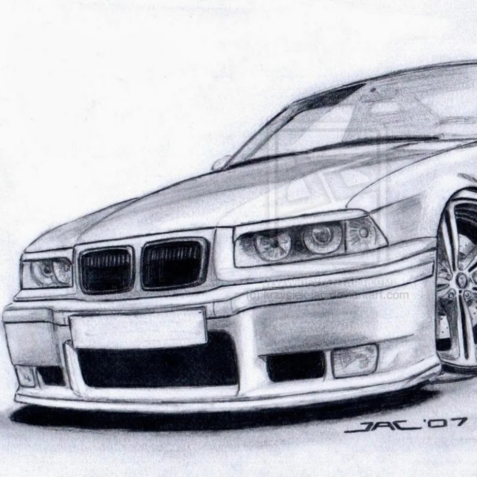 Как нарисовать bmw m3