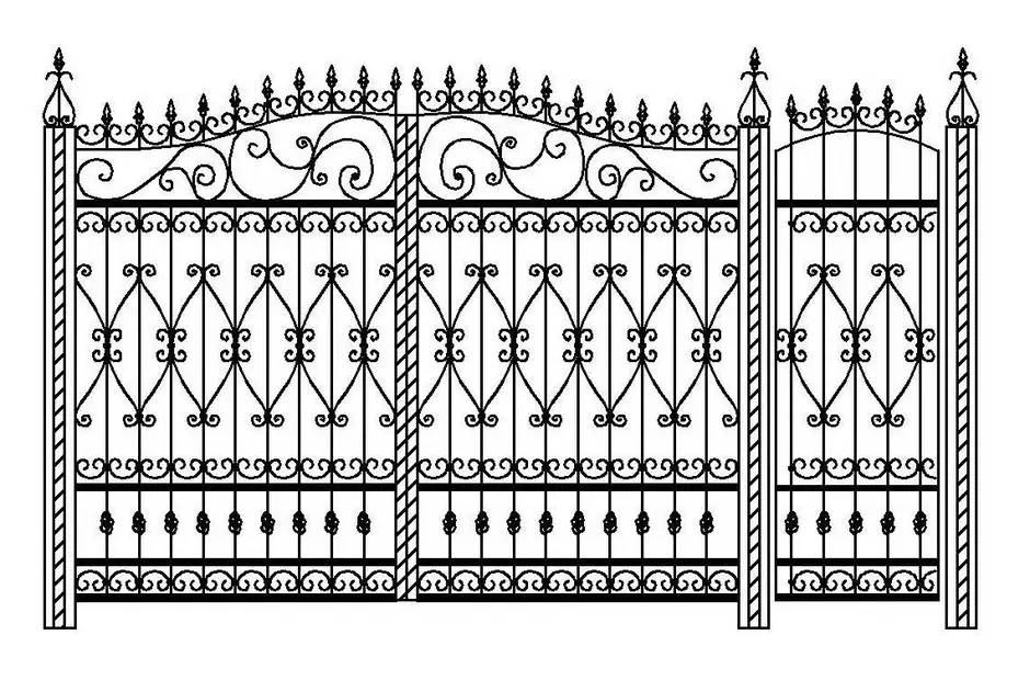 Ажурные ворота нарисовать
