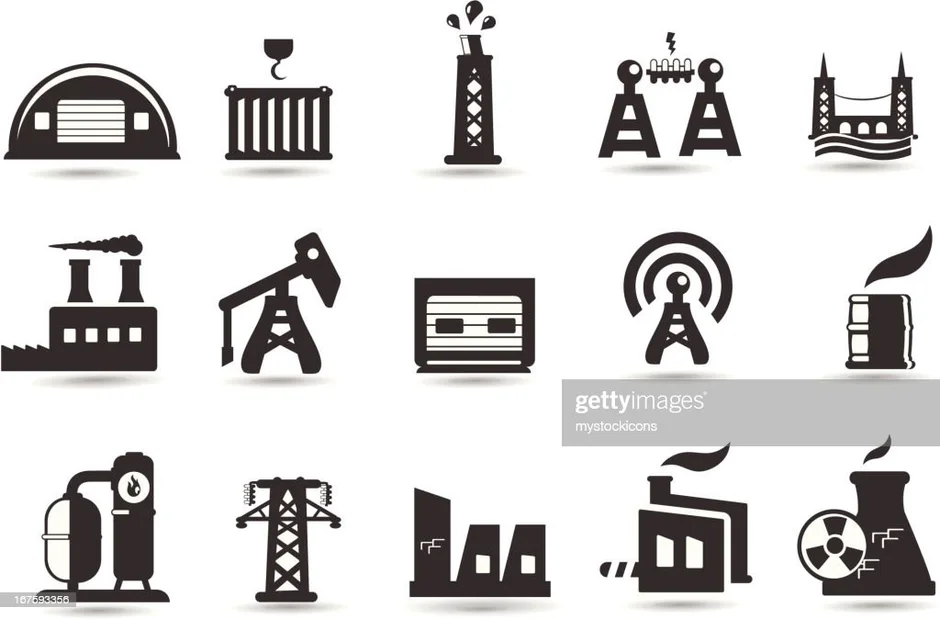 Придумай и нарисуй для каждой отрасли промышленности условный знак который мог бы