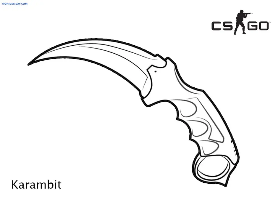 Нарисовать керамбит голд из стендов 2