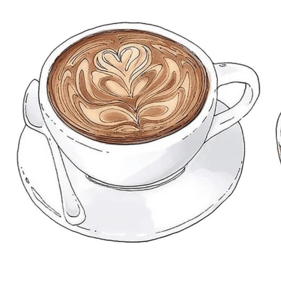 Кофе рисунок. Нарисовать кофе. Нарисованная чашка кофе. Чашка кофе рисунок. Рисунки на капучино для начинающих.