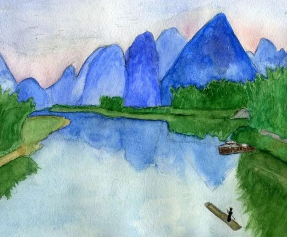 Удивительная красота реки озера или моря рисунок. Рисуем озеро. Нарисовать речку. Река рисунок. Нарисовать реку.
