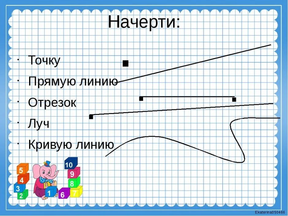 Точка кривая линия прямая линия отрезок луч 1 класс школа россии фгос презентация