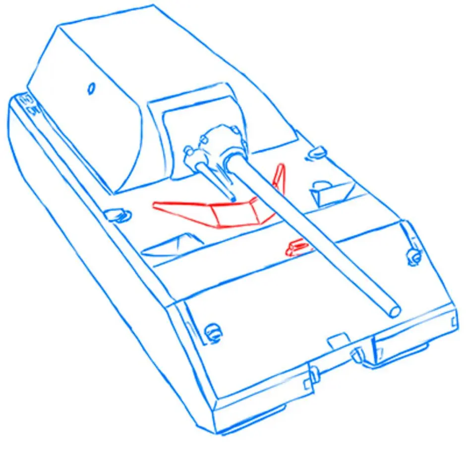 Как нарисовать танк маус легко